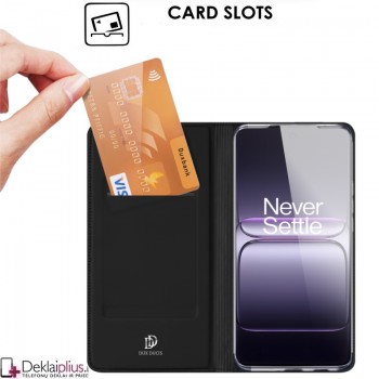 Dux Ducis Skin Pro dirbtinės odos dėklas - juodas (Oneplus Nord Ce5)